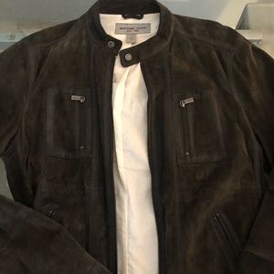 Men’s Michael Kors Brown Suede Motorcycle Jacket